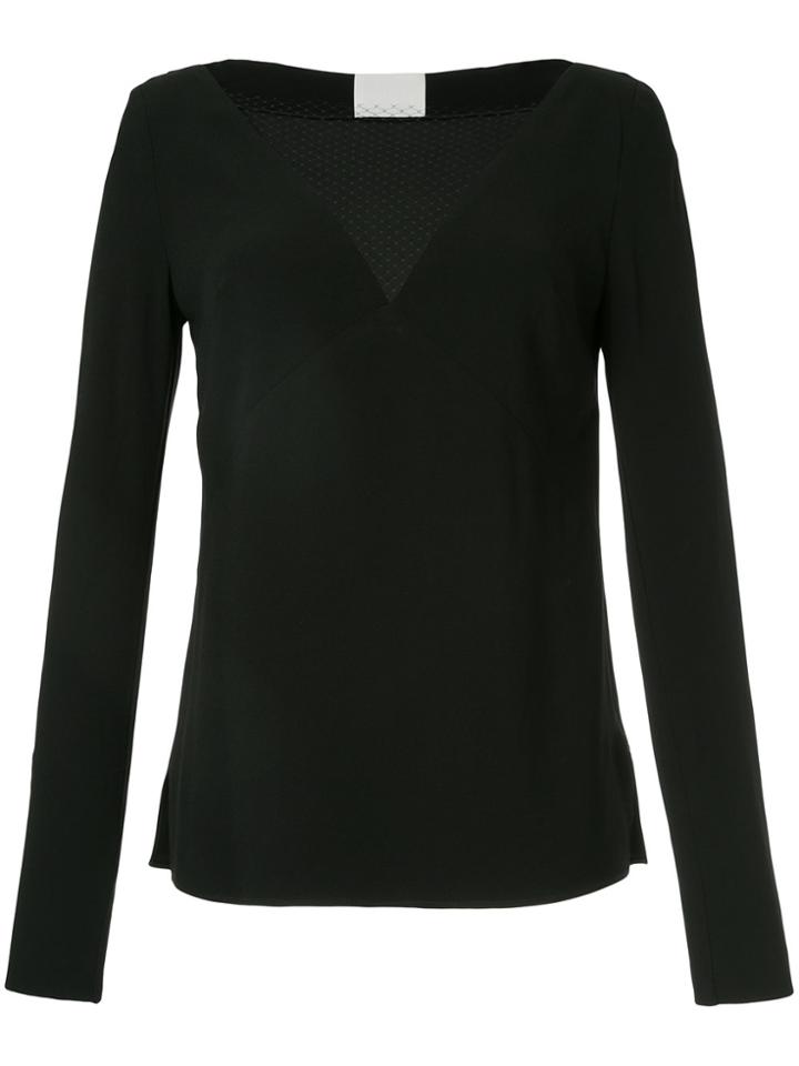 Dion Lee Lace Tile Long Sleeve Blouse - Black