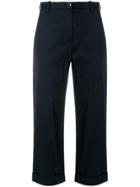 Nine In The Morning Cropped Straight Leg Trousers - Blue