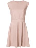 Yves Salomon Stud Detail Dress - Pink & Purple