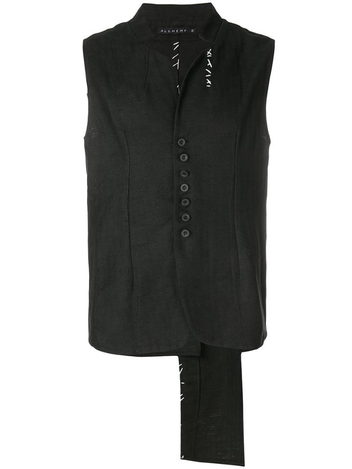 Alchemy Woven Gilet - Black
