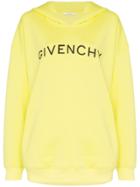 Givenchy Logo Print Hoodie - 730 Bright Yellow