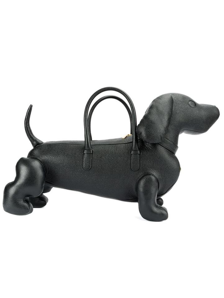 Thom Browne 'hector Brown' Tote, Men's, Black, Calf Leather