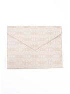 Sarah Chofakian Leather Printed Clutch, Women's, Nude/neutrals