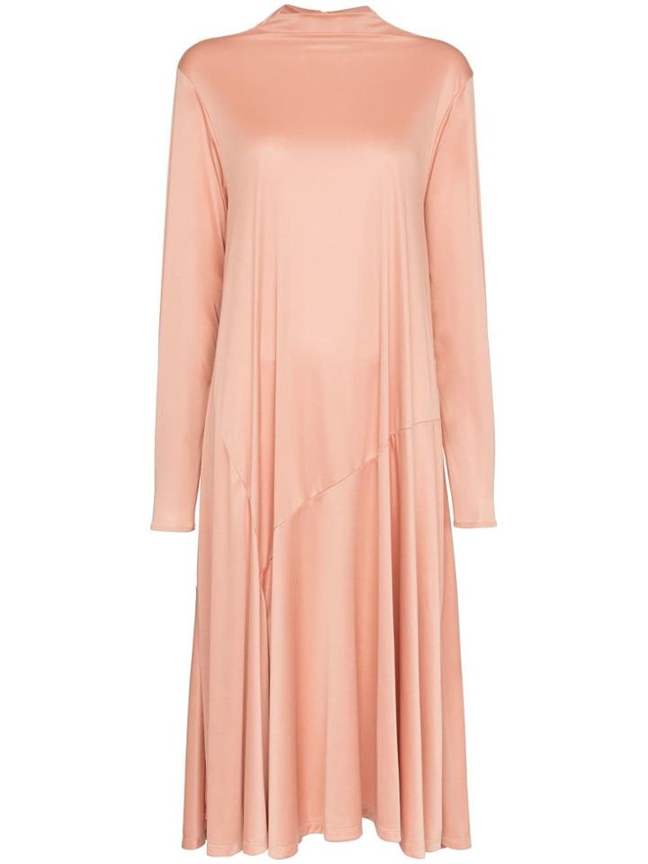 Low Classic Shift Midi Dress - Pink