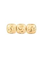 Chanel Pre-owned 1994 Squared Logos Brooch - Gold