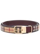 Burberry House Check Belt, Women's, Size: 90, Calf Leather/polyamide
