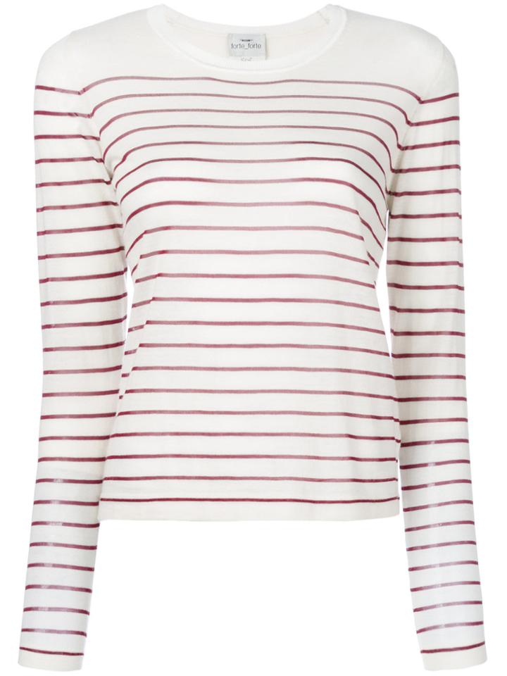 Forte Forte Striped Jumper - White