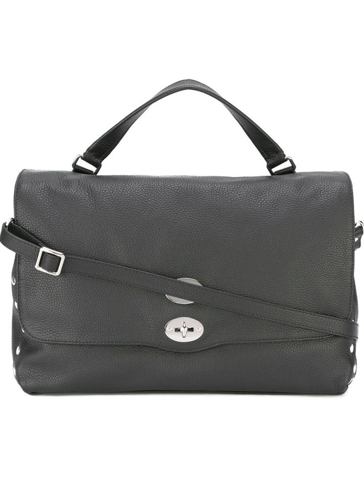 Zanellato Large Postina Satchel, Women's, Black, Leather
