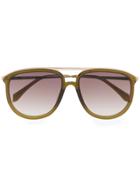 Zadig & Voltaire Aviator Shaped Sunglasses - Green