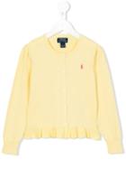 Ralph Lauren Kids Frill Hem Cardigan, Toddler Girl's, Size: 2 Yrs, Yellow/orange