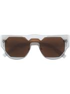 Marni Eyewear Oversized Tinted Sunglasses - White
