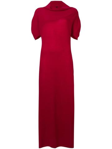 Unravel Project Cashmere Knitted Long Dress - Red