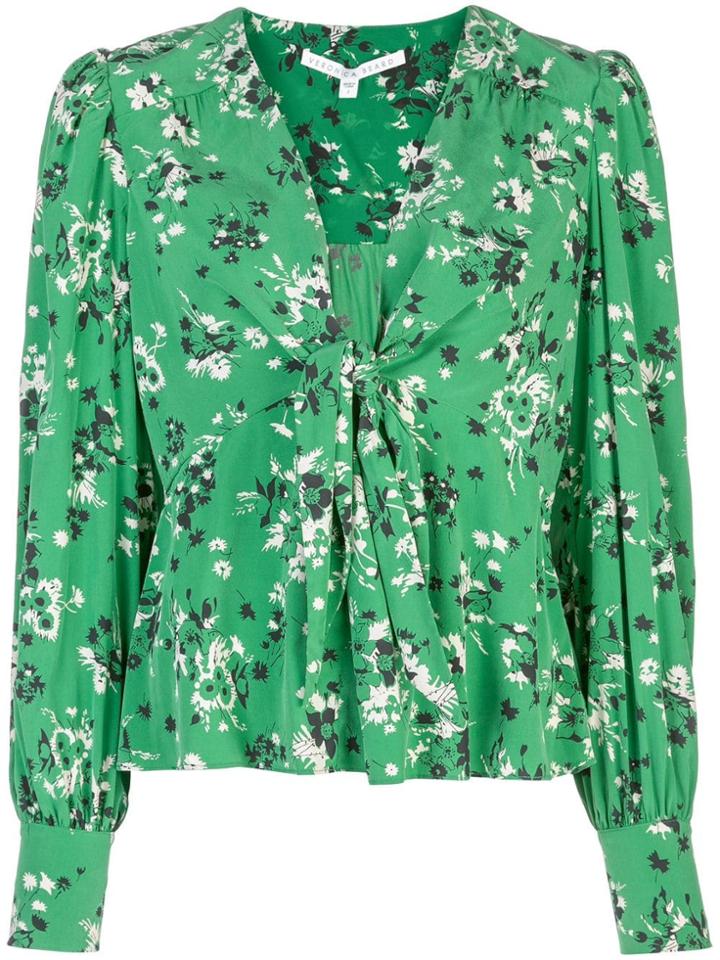 Veronica Beard Floral Print Blouse - Green