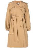 Co Double-breasted Trench Coat - Brown