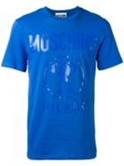 Moschino Logo Print T-shirt, Men's, Size: Large, Blue, Cotton