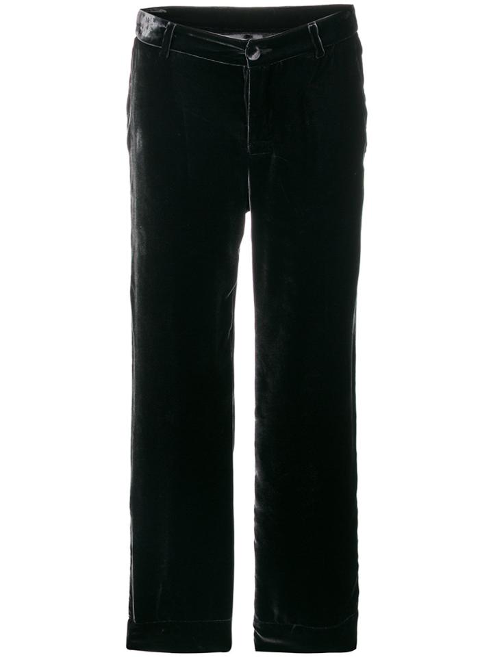 F.r.s For Restless Sleepers Velvet Texture Pyjama Trousers - Black
