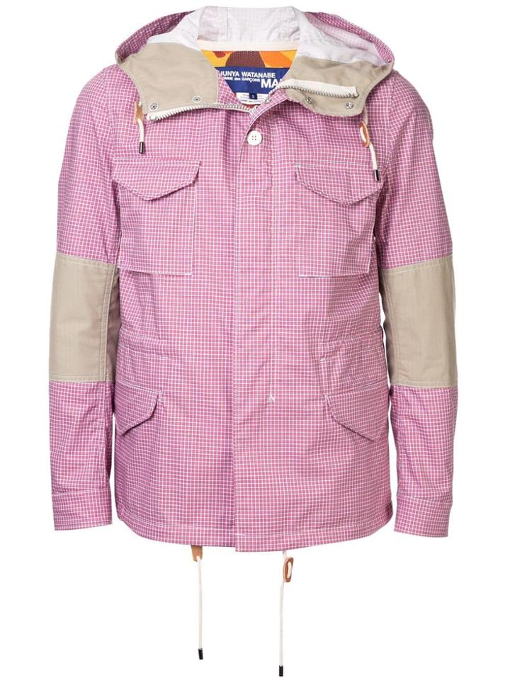 Junya Watanabe Man Gingham Print Jacket - Pink