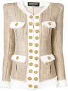 Balmain Fitted Tweed Jacket - Neutrals