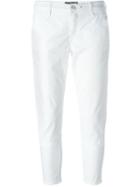 Jacob Cohen Broderie Anglaise Slim Trousers, Women's, Size: 30, White, Cotton/spandex/elastane