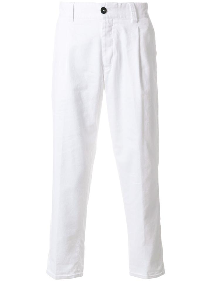 Pt01 Cropped Trousers - White