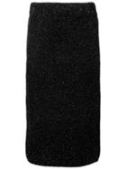 Laneus Glitter Pencil Skirt - Black