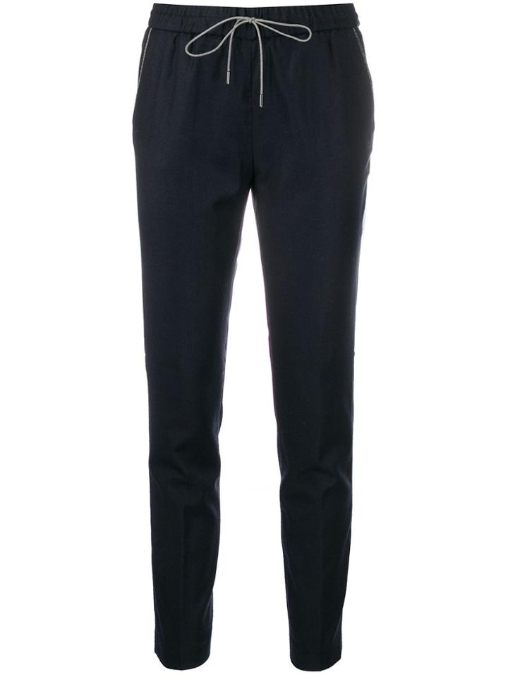 Fabiana Filippi Cropped Track Trousers - Blue