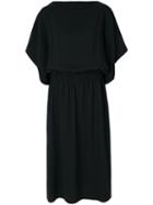 Maison Margiela - Elasticated Waist Draped Dress - Women - Polyester - 44, Black, Polyester