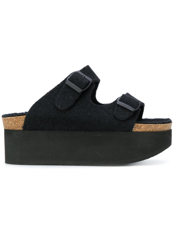Stefano Mortari Platform Sandals - Black
