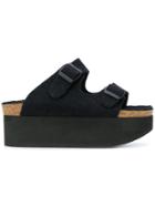 Stefano Mortari Platform Sandals - Black