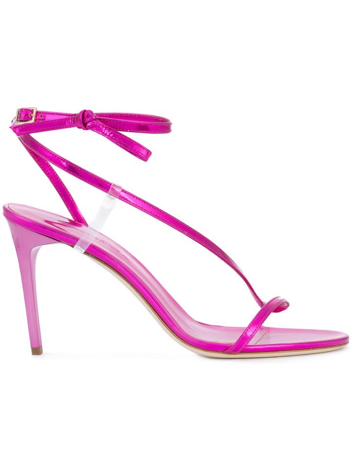 Oscar De La Renta Romy Sandals - Pink & Purple