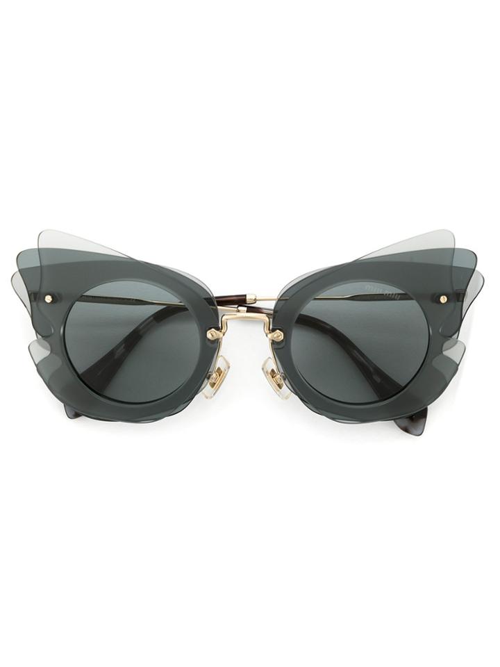 Miu Miu Eyewear Butterfly Sunglasses - Grey