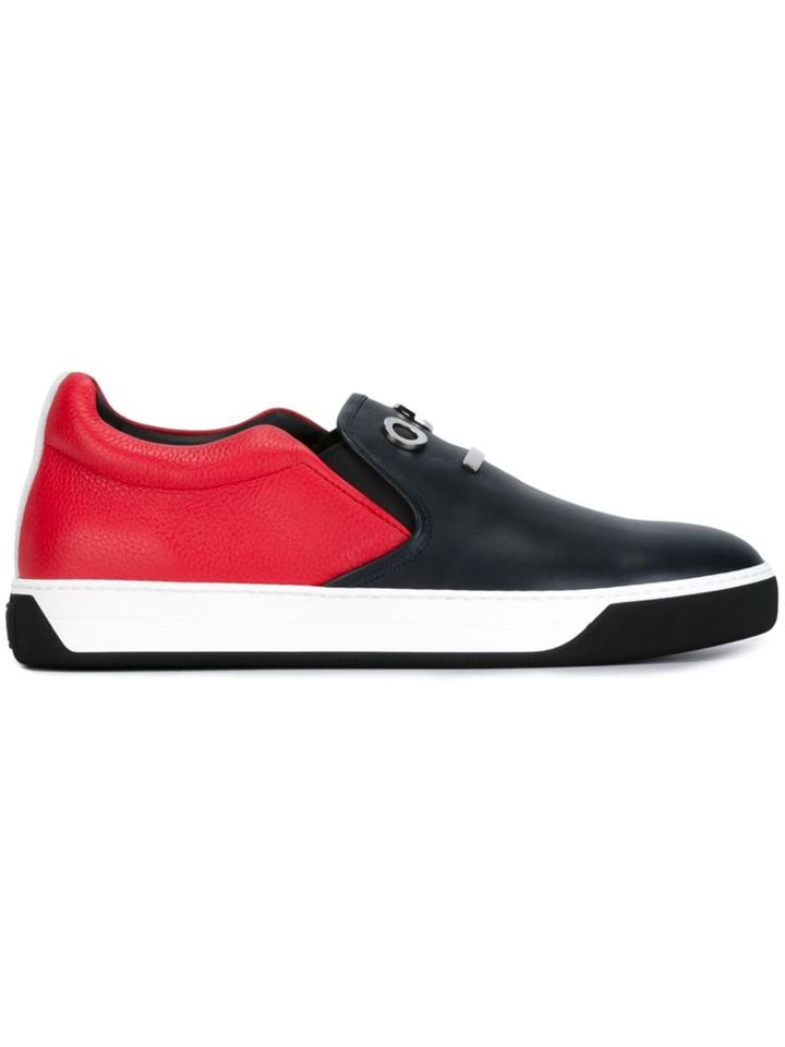Fendi Appliqué Face Slip-on Sneakers