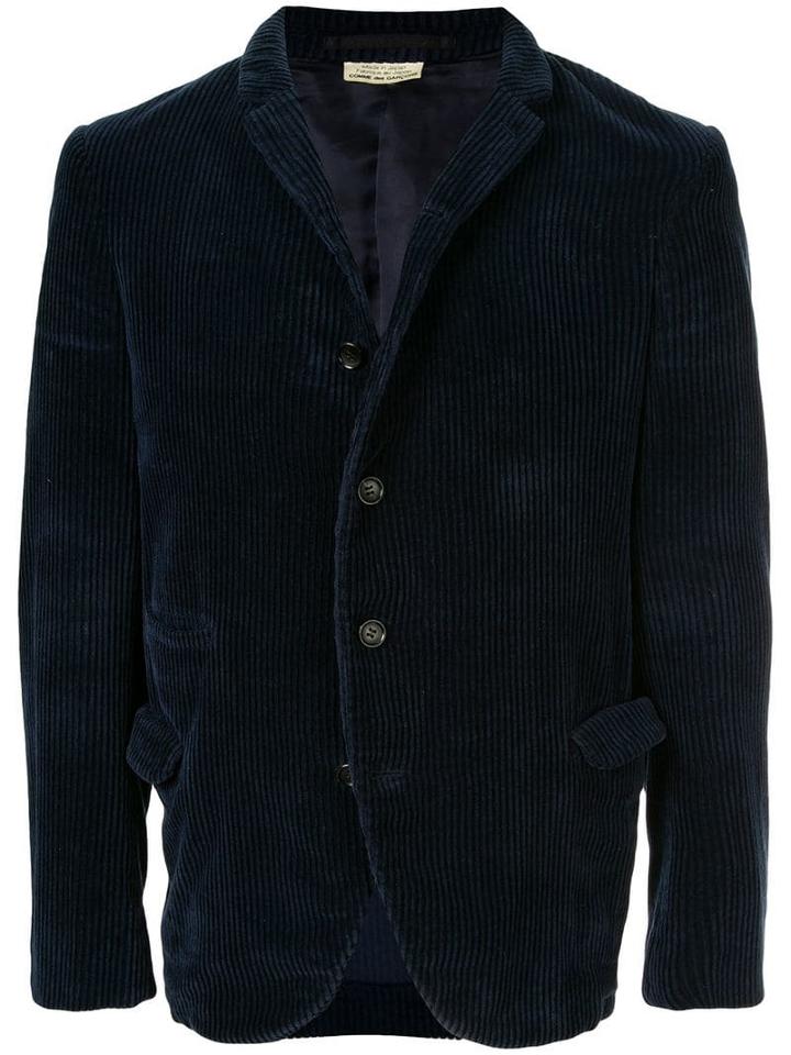 Comme Des Garçons Pre-owned Corded Straight Blazer - Blue
