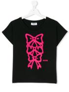 Moschino Kids Bow Print T-shirt - Black