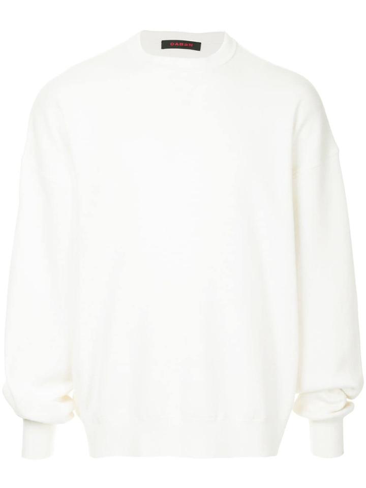 Caban Crewneck Jumper - White