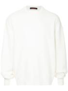 Caban Crewneck Jumper - White