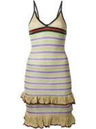 Sibling Ruffle Detail Striped Dress