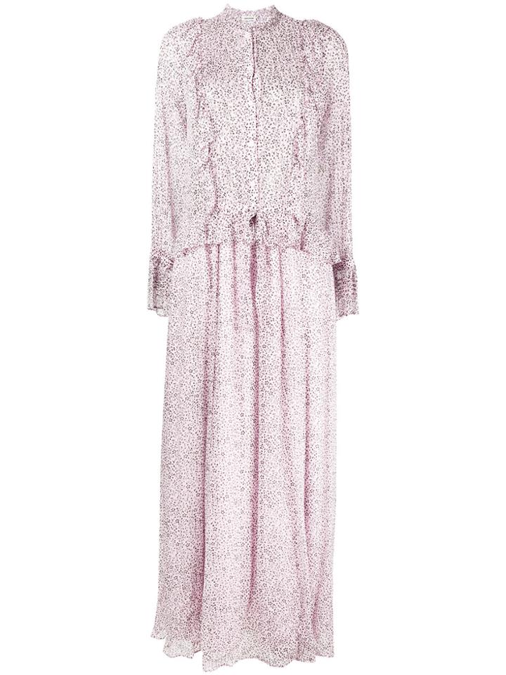 Zadig & Voltaire Roma Long Dress - Pink & Purple