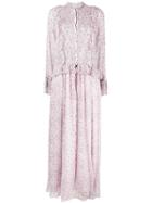 Zadig & Voltaire Roma Long Dress - Pink & Purple