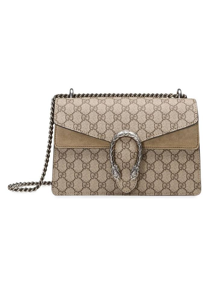 Gucci Beige Dionysus Gg Supreme Shoulder Bag - Neutrals