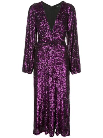 Iorane Sequinned Midi Dress - Purple