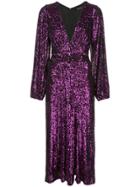 Iorane Sequinned Midi Dress - Purple