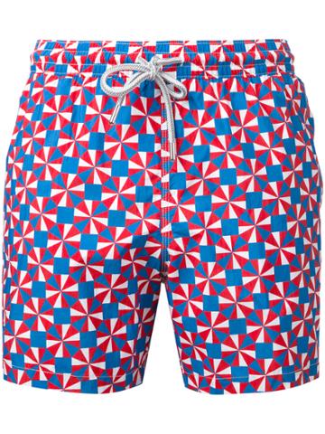 Capricode Printed Swim Shorts - Blue