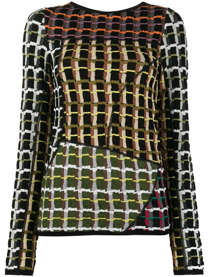 Marni Patchwork Style Knitted Jumper - Black
