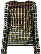 Marni Patchwork Style Knitted Jumper - Black