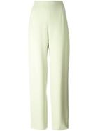 Jean Louis Scherrer Vintage Wide Crepe Trousers - Green