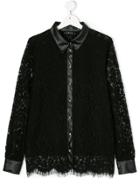 John Richmond Kids Lace Shirt - Black