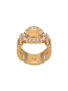 Versace Icon Medusa Crystal Ring - Gold