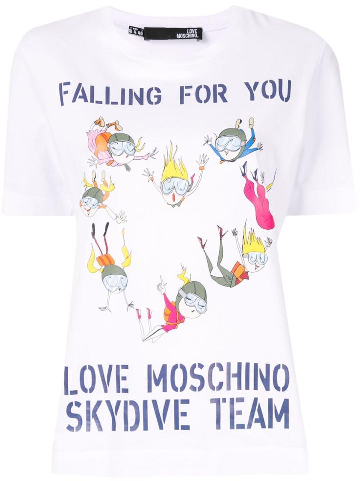Love Moschino Skydive Team T-shirt - White