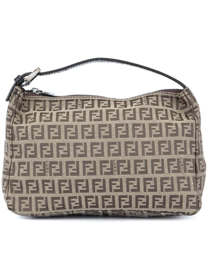 Fendi Vintage Zucchino Canvas Handbag - Brown